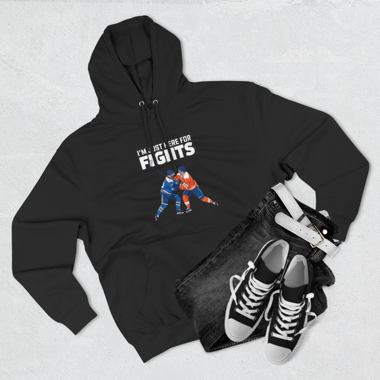 I'm just here for the Fights Hoodie